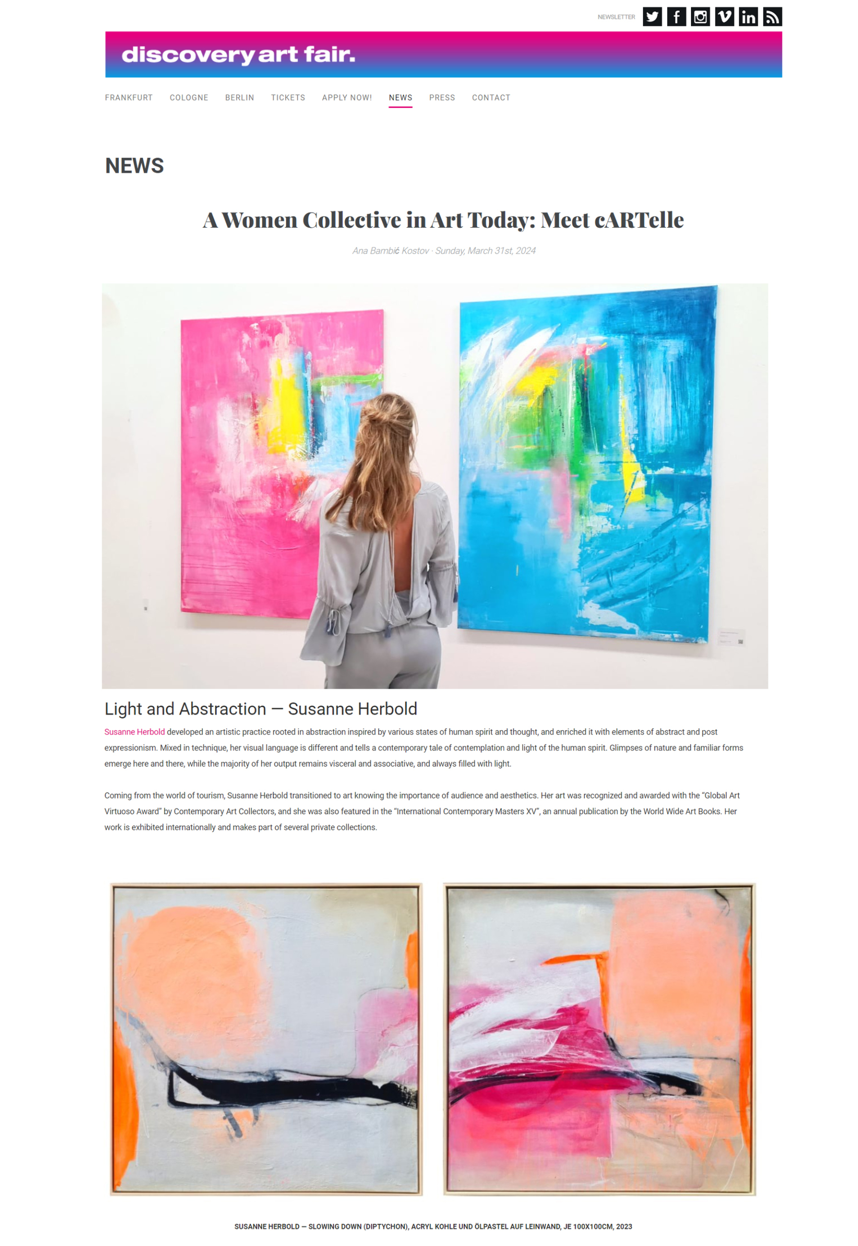 Artikel "A Women´s Collective in Art Today: Meet cARTelle" by Ana Bambić Kostov
