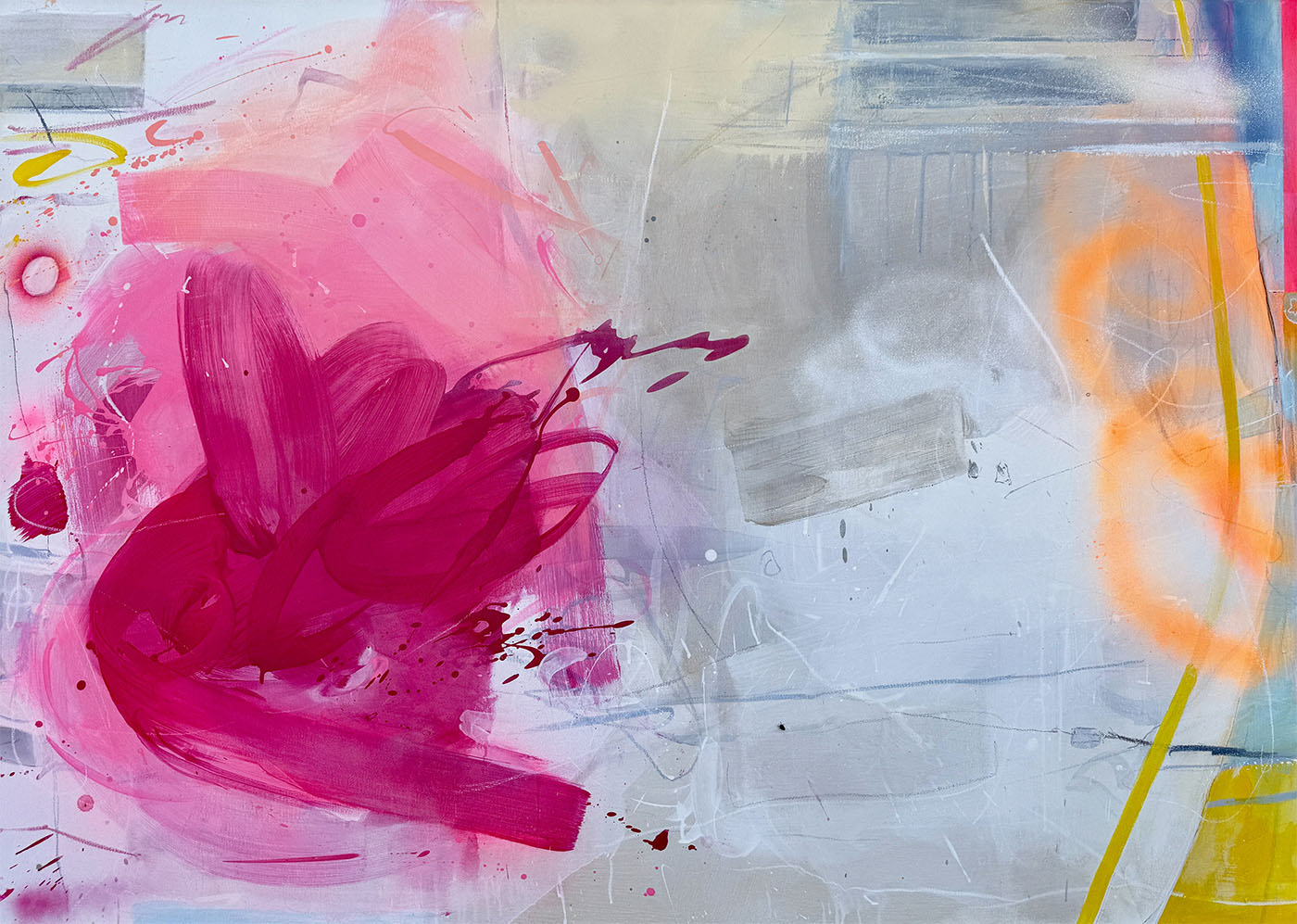 Abstract painting „Dinner in Rio“ by Susanne Herbold