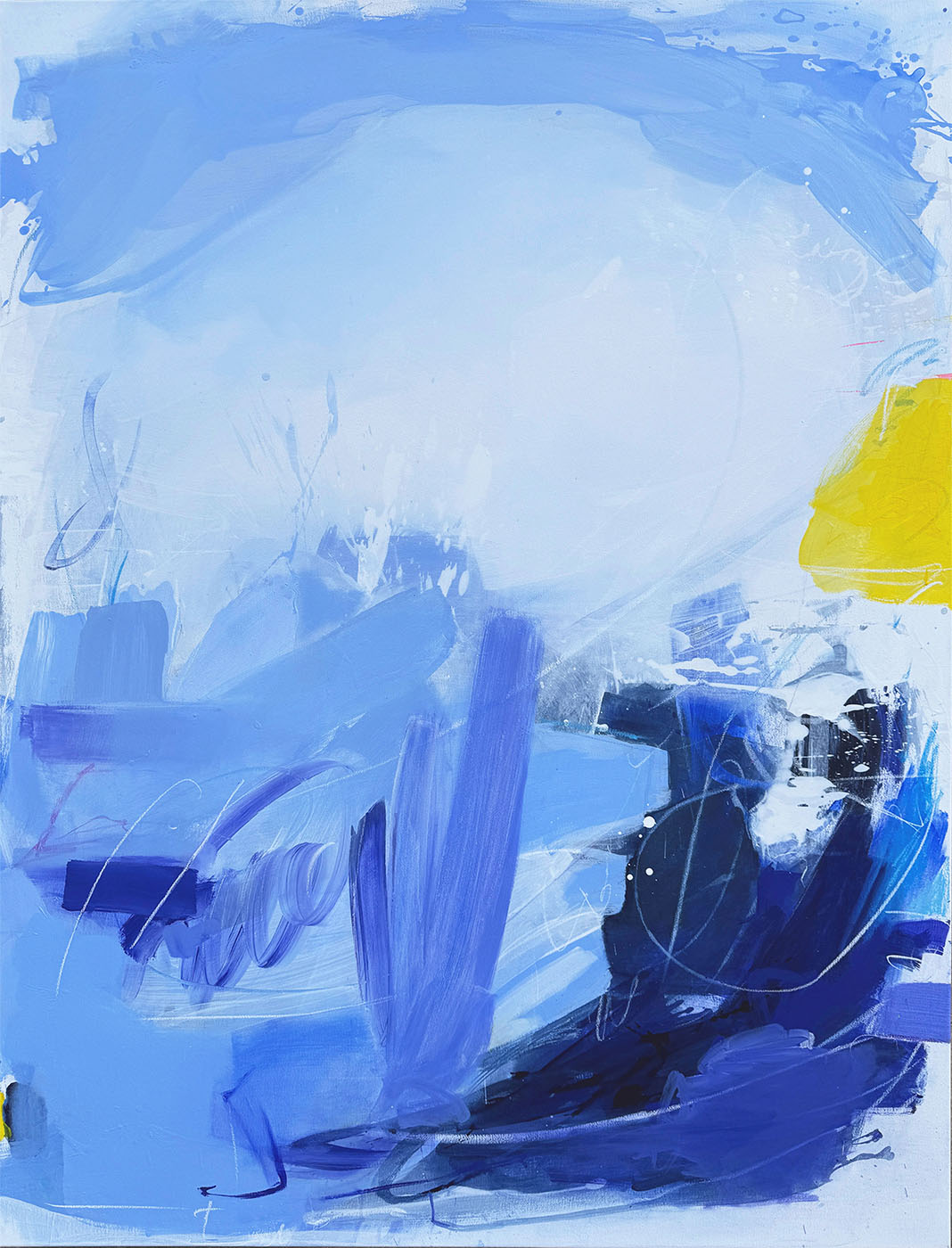 Abstraktes Gemälde „Paradox“ von Künstlerin Susanne Herbold – großformatige zeitgenössische Malerei mit gestischen Farbflächen